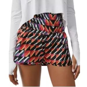 FP Movement Women's The Way Home Printed Shorts orange black pink medium